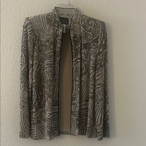 Alex Evenings Black and Gray Blazer Elegant Suit Jacket